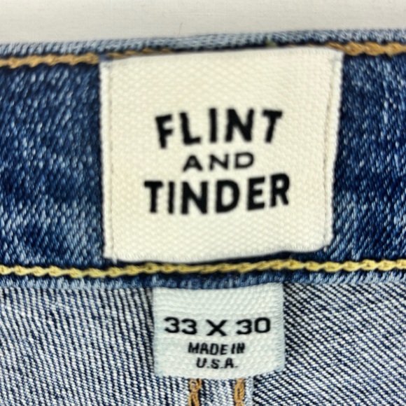 Flint and Tinder Men's Slim Fit Blue Denim Jeans Size 33X30 Casual Comfort - Picture 10 of 11